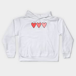 Cute VSCO pink ombre hearts Kids Hoodie